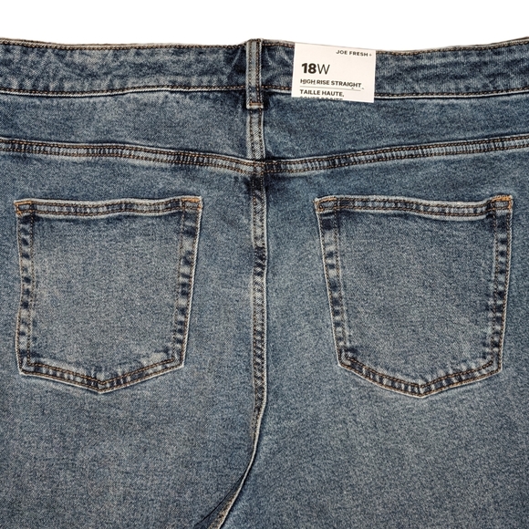 *NWT* Joe Fresh High Rise Straight Jeans, Plus Size 18W - Picture 7 of 7